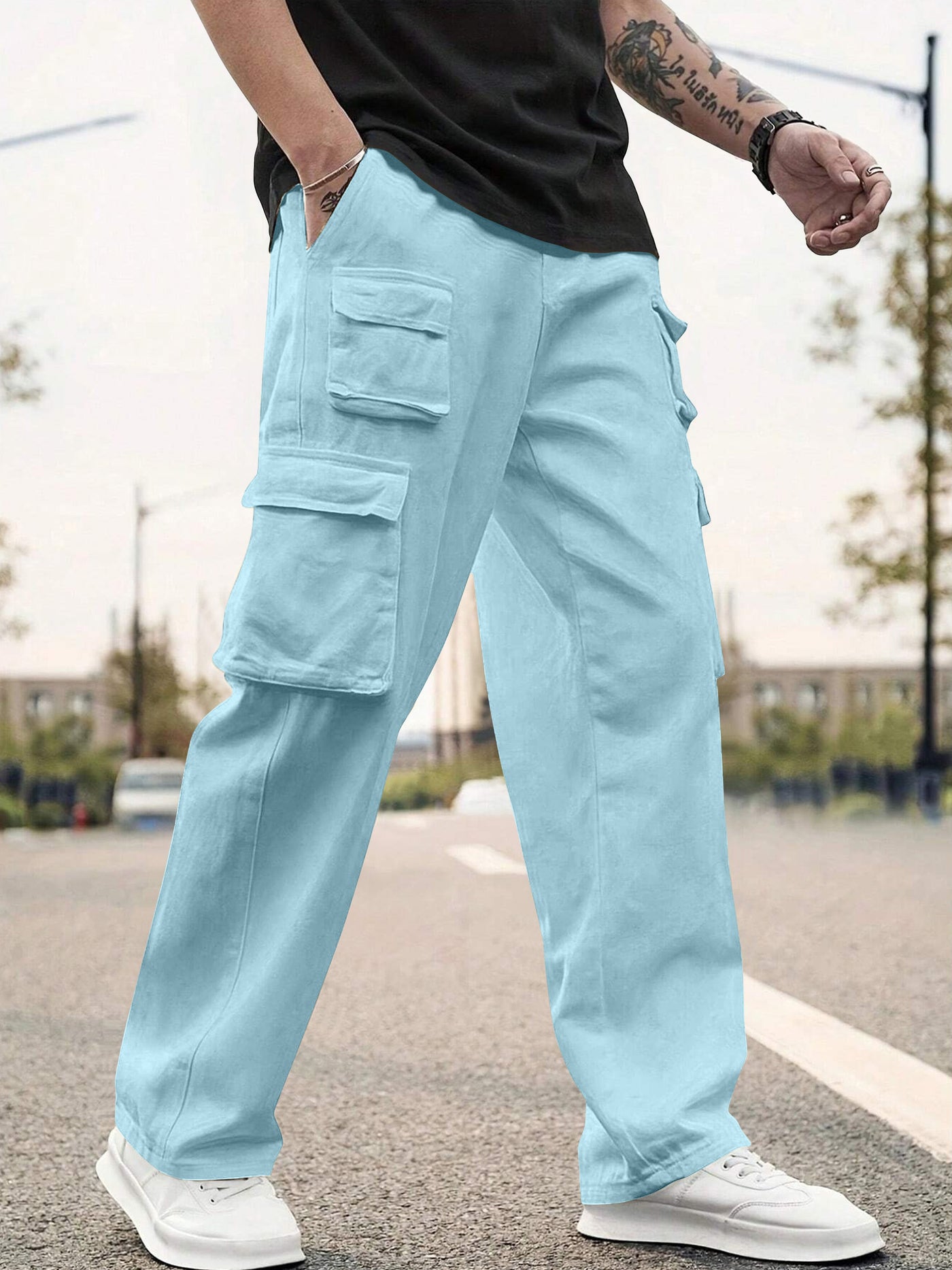 Cargo Cotton Pants.Cargos for Men.Track Pant for Men.Oversize Cargo Trouser.Men's Oversized Cargo Utility Joggers.Multi Poket pent