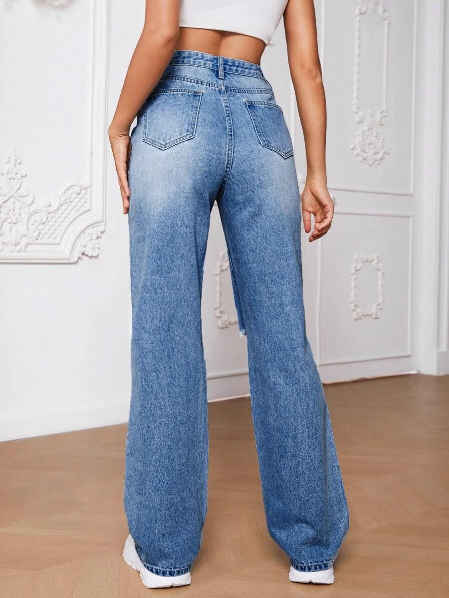 MEELANA Women's Black 2 CUT Jeans