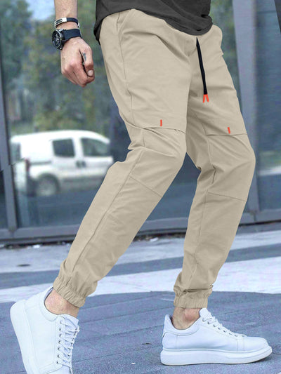 Cargo Cotton Pants in Black and Cream.Cargos for Men.Track Pant for Boys amd Men.Oversize Cargo Trouser.Men's Oversized Cargo Utility Joggers.Multi Poket pent.