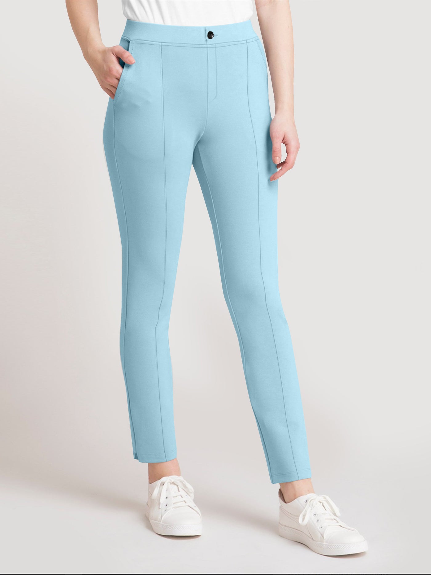 Women's Sky Skinny Fit High Rise Clean Look Regular Length Stretchable Trouser.Track Pant.Jogger.Pant.Body Fit Pent.Formal Trouser.