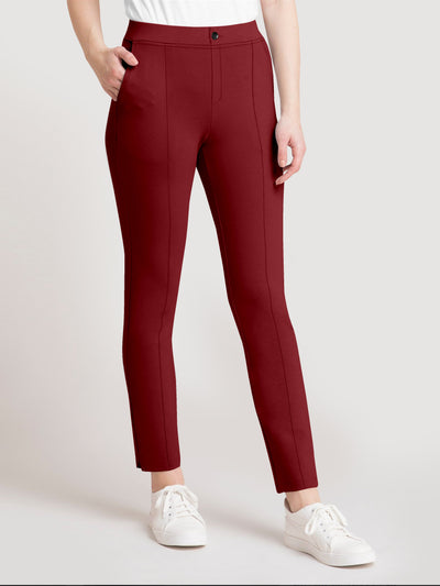 Women's Maroon Skinny Fit High Rise Clean Look Regular Length Stretchable Trouser.Track Pant.Jogger.Pant.Body Fit Pent.Formal Trouser.