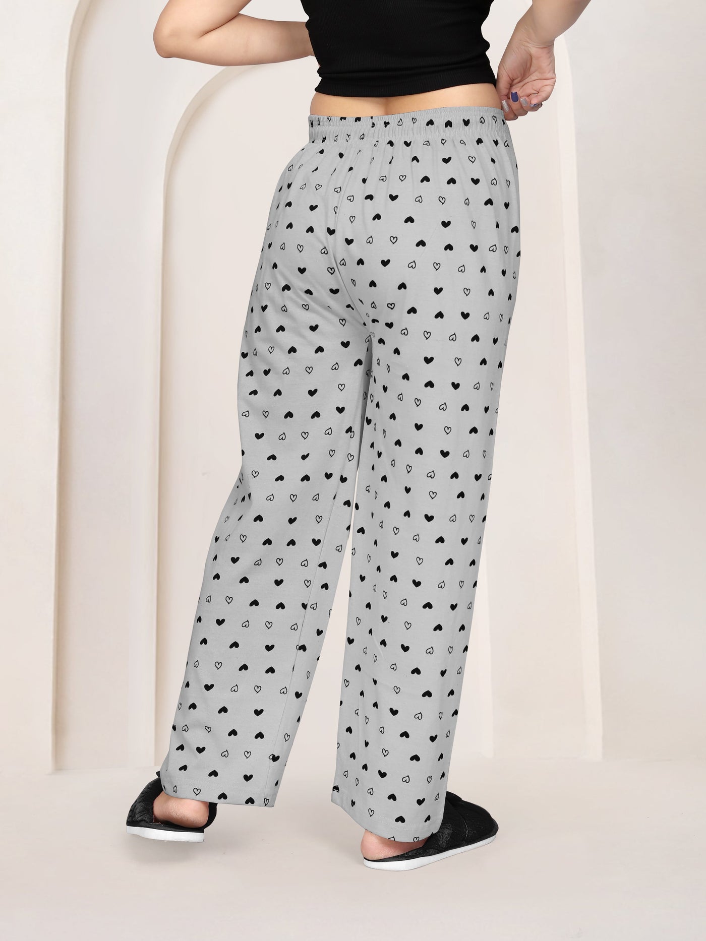 Women Printed Regular Fit Pyjamas(Navy Blue/Light Grey)(Pack Of 2)