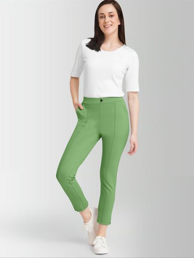 Women's Pista Skinny Fit High Rise Clean Look Regular Length Stretchable Trouser.Track Pant.Jogger.Pant.Body Fit Pent.Formal Trouser.
