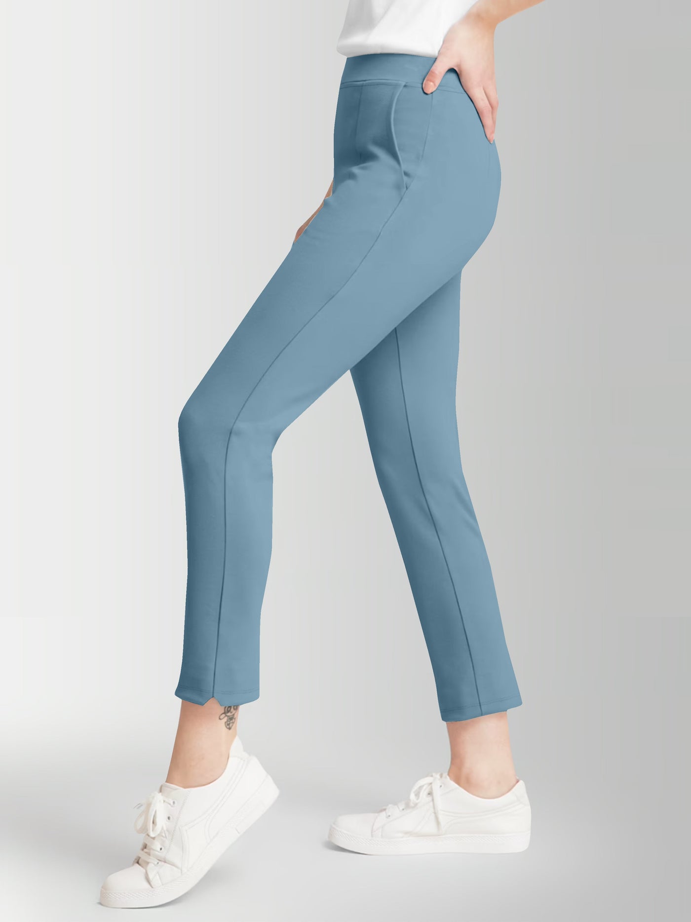 Women's Mint Skinny Fit High Rise Clean Look Regular Length Stretchable Trouser.Track Pant.Jogger.Pant.Body Fit Pent.Formal Trouser.