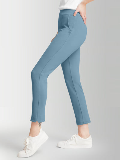 Women's Mint Skinny Fit High Rise Clean Look Regular Length Stretchable Trouser.Track Pant.Jogger.Pant.Body Fit Pent.Formal Trouser.