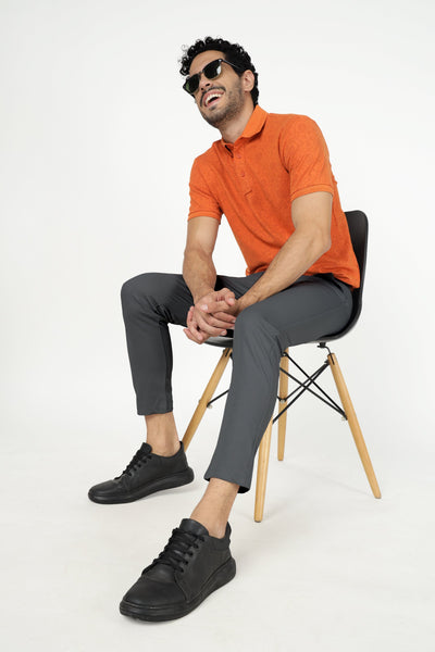 Dark Grey Lycra Stretchable Formal Slim Fit  Trouser Pant