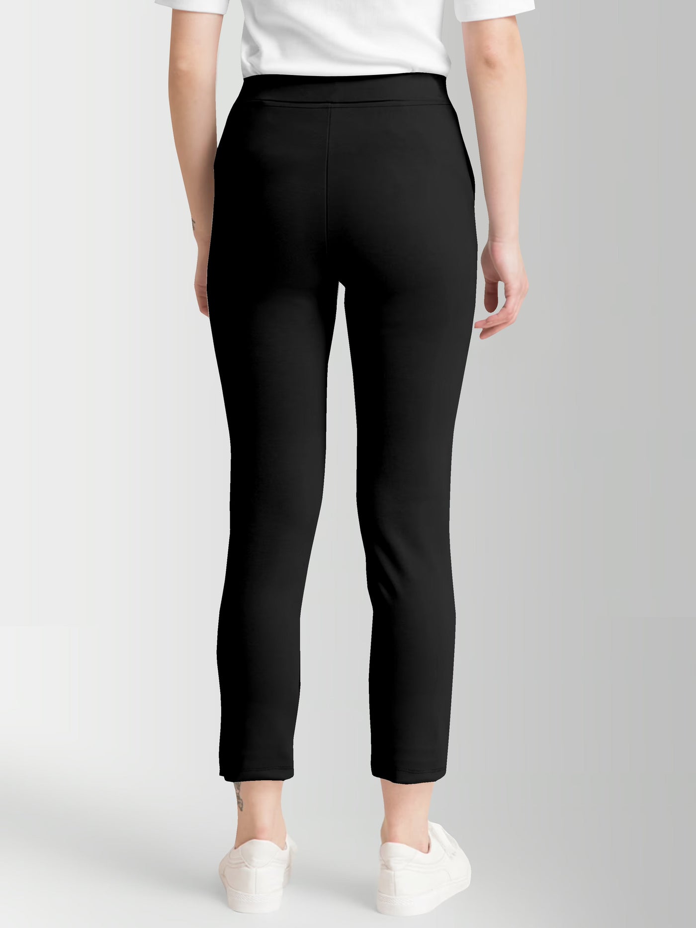 Women's Black Skinny Fit High Rise Clean Look Regular Length Stretchable Trouser.Track Pant.Jogger.Pant.Body Fit Pent.Formal Trouser.