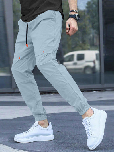 Cargo Cotton Pants in Black and Sky.Cargos for Men.Track Pant for Boys amd Men.Oversize Cargo Trouser.Men's Oversized Cargo Utility Joggers.Multi Poket pent.