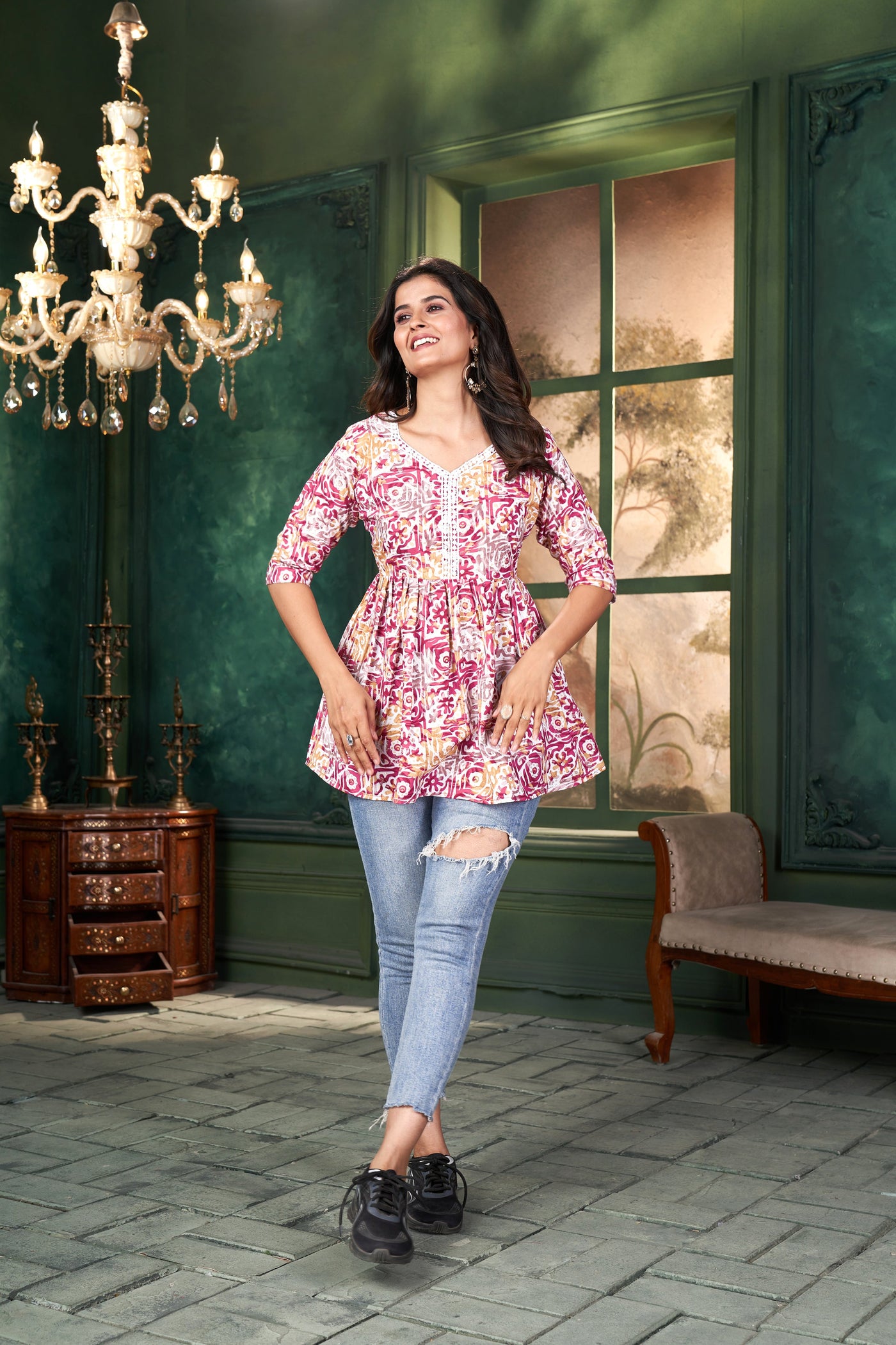 Soft & Stylish Pink Cotton Tops and Tunics for Women.
