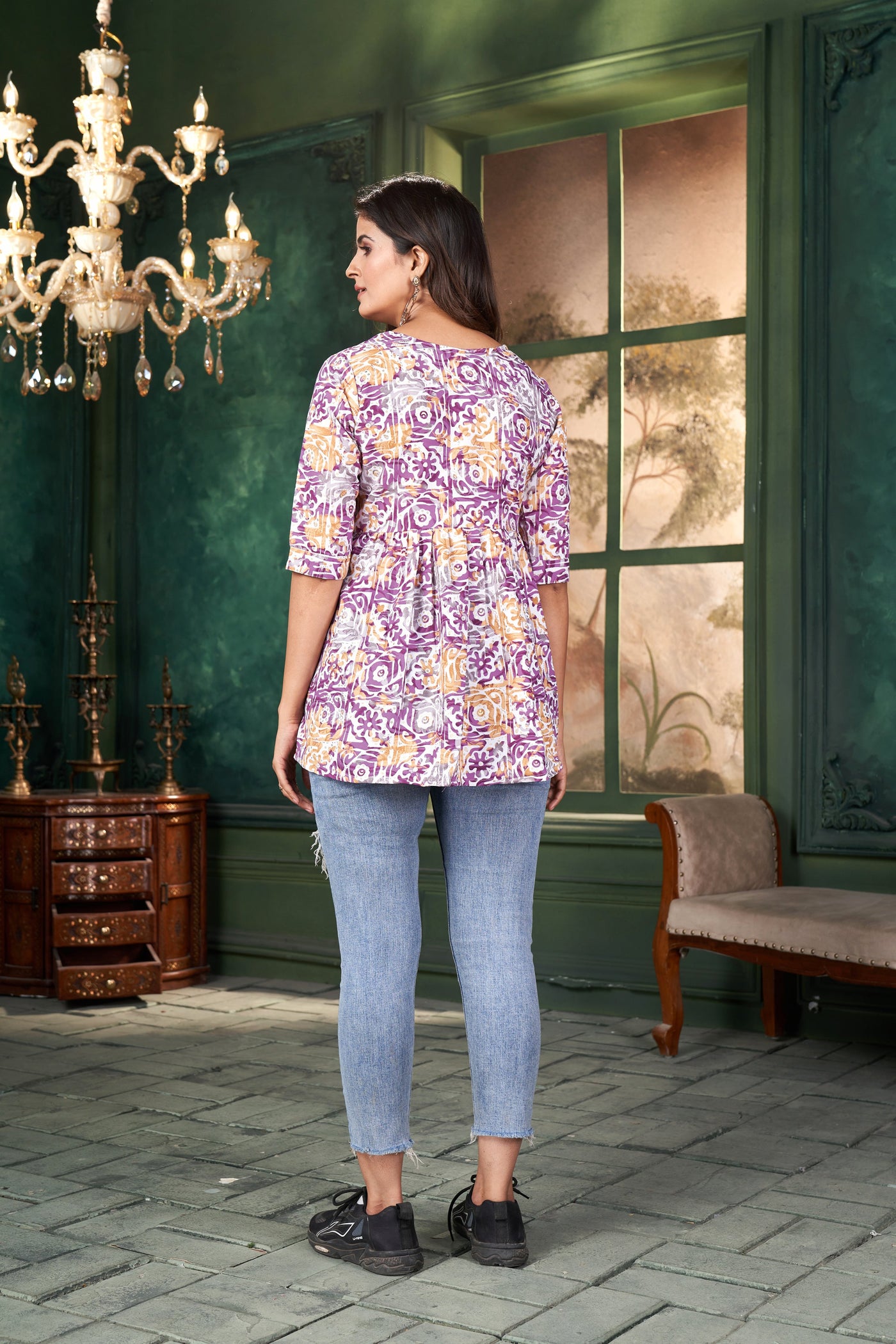 Soft & Stylish Purple Cotton Tops and Tunics for Women.