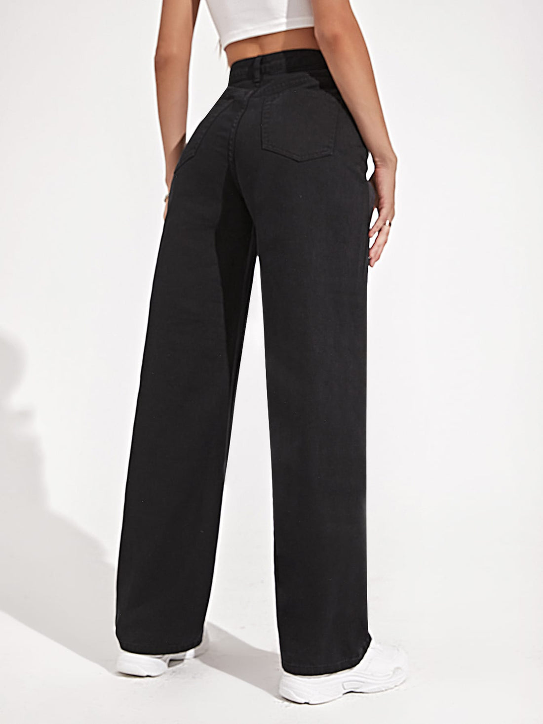 MEELANA Women's Wide Leg Fit High Rise Jeans