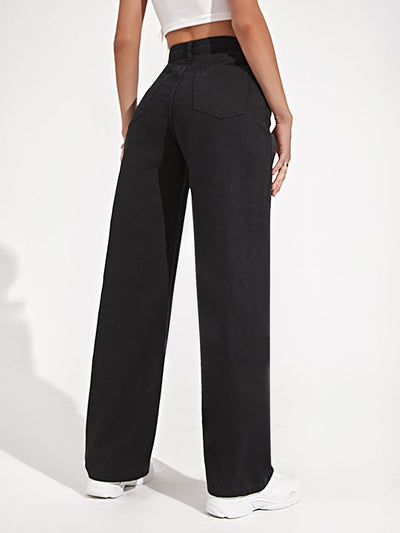 MEELANA Women's Wide Leg Fit High Rise Jeans
