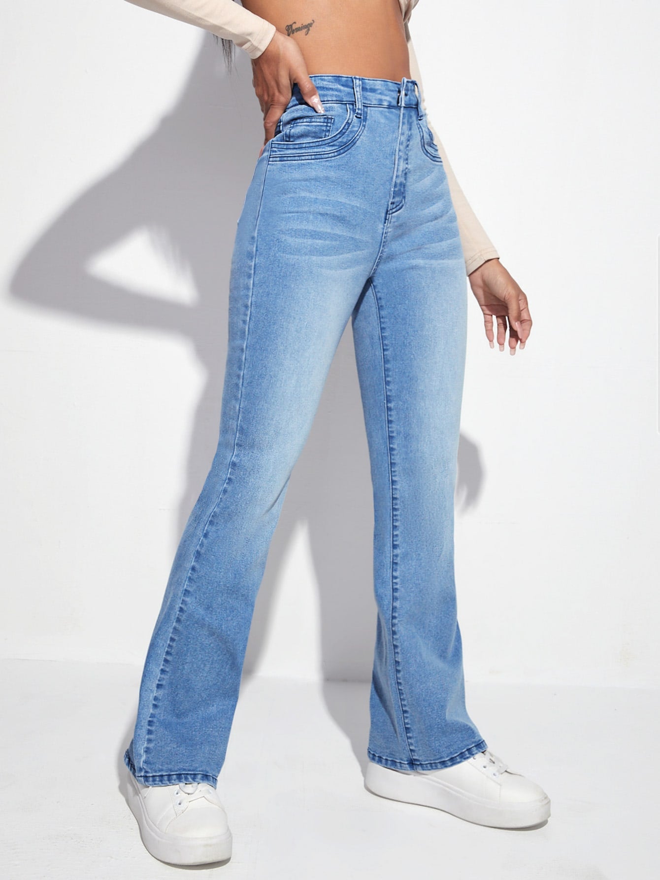 MEELANA Women's Bell Bottom Jeans