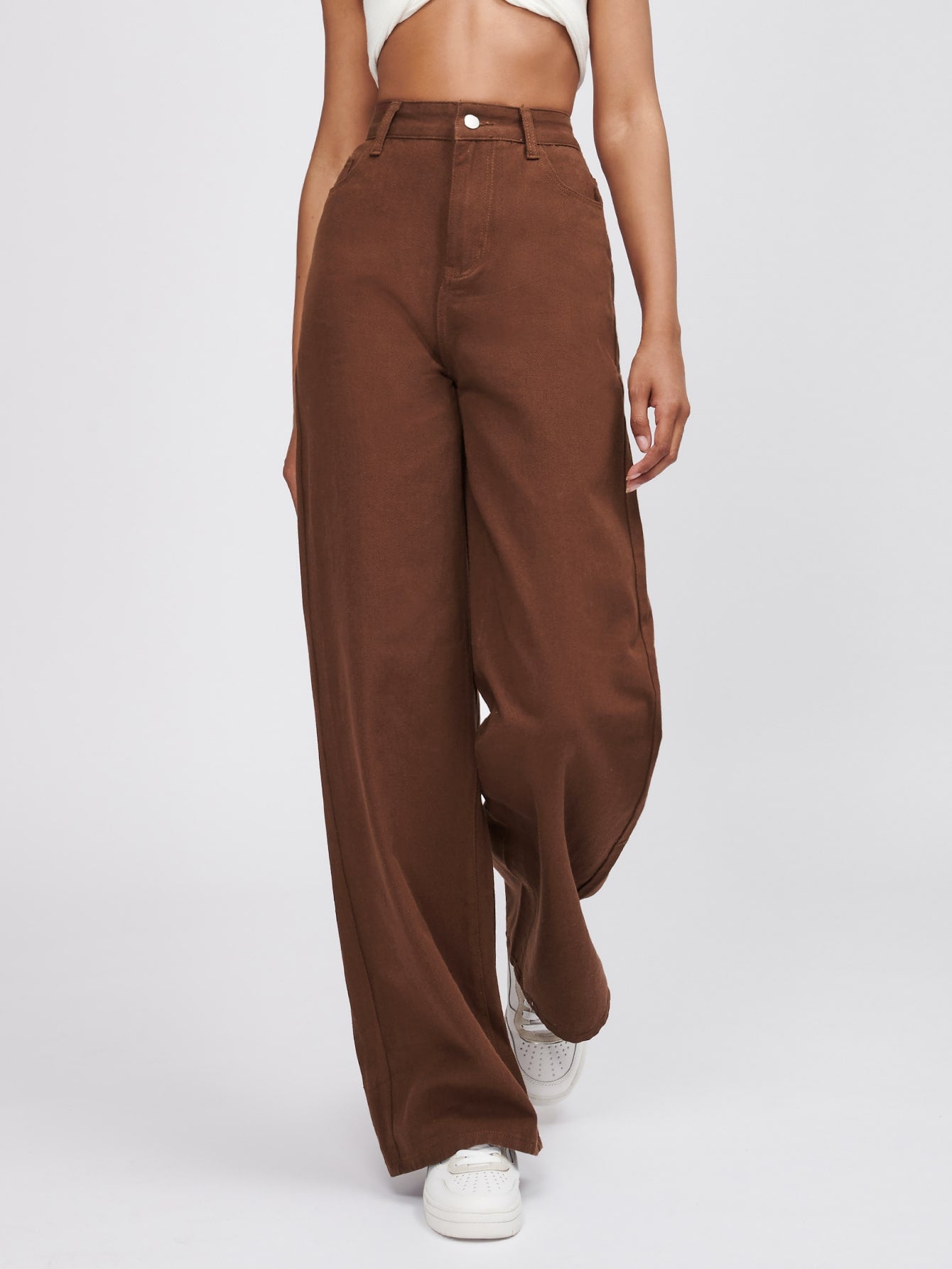 MEELANA Women's Wide Leg Fit High Rise Jeans