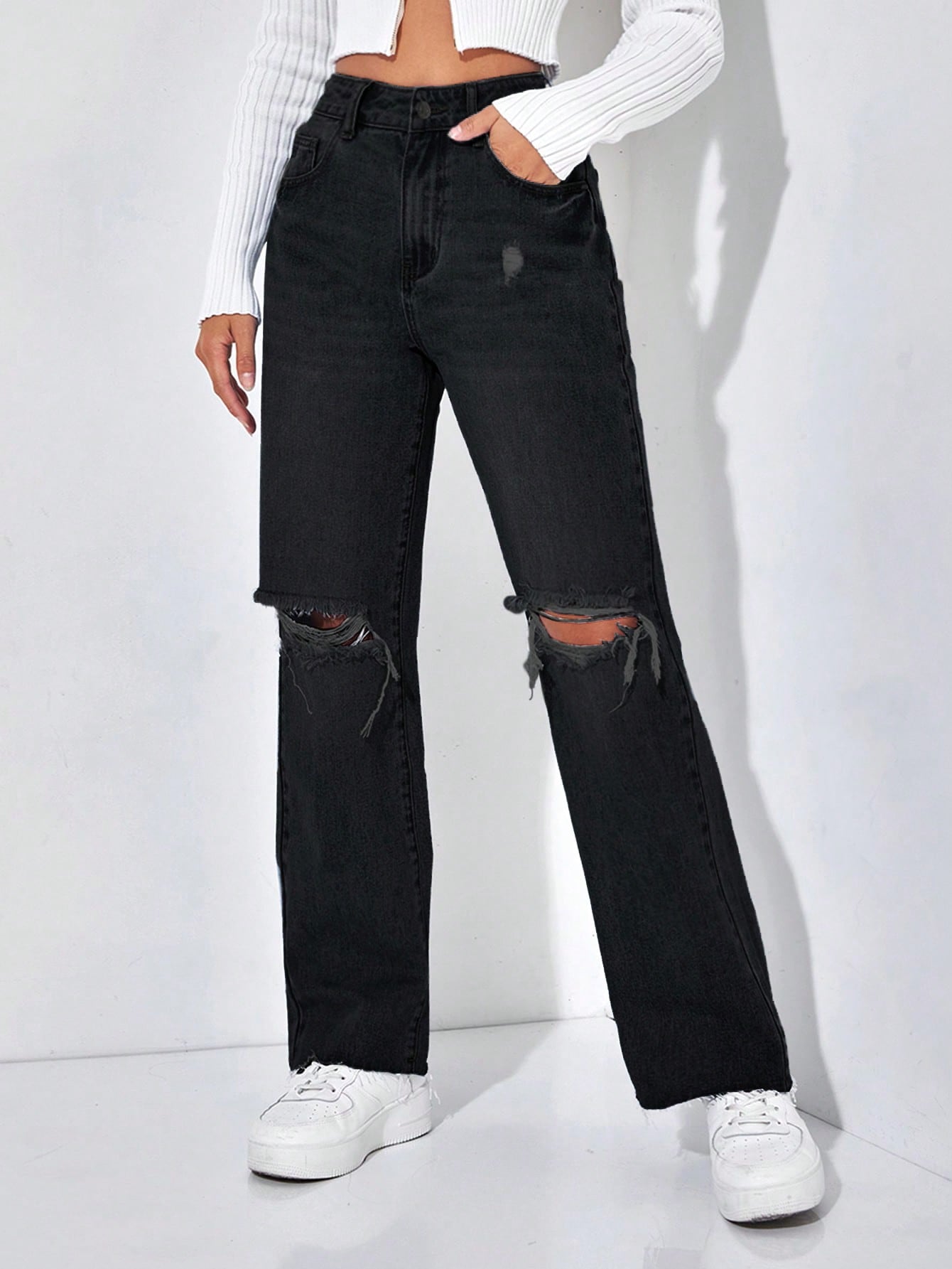 MEELANA 2 Cut Women's Jeans
