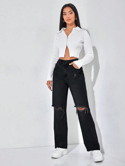 MEELANA 2 Cut Women's Jeans