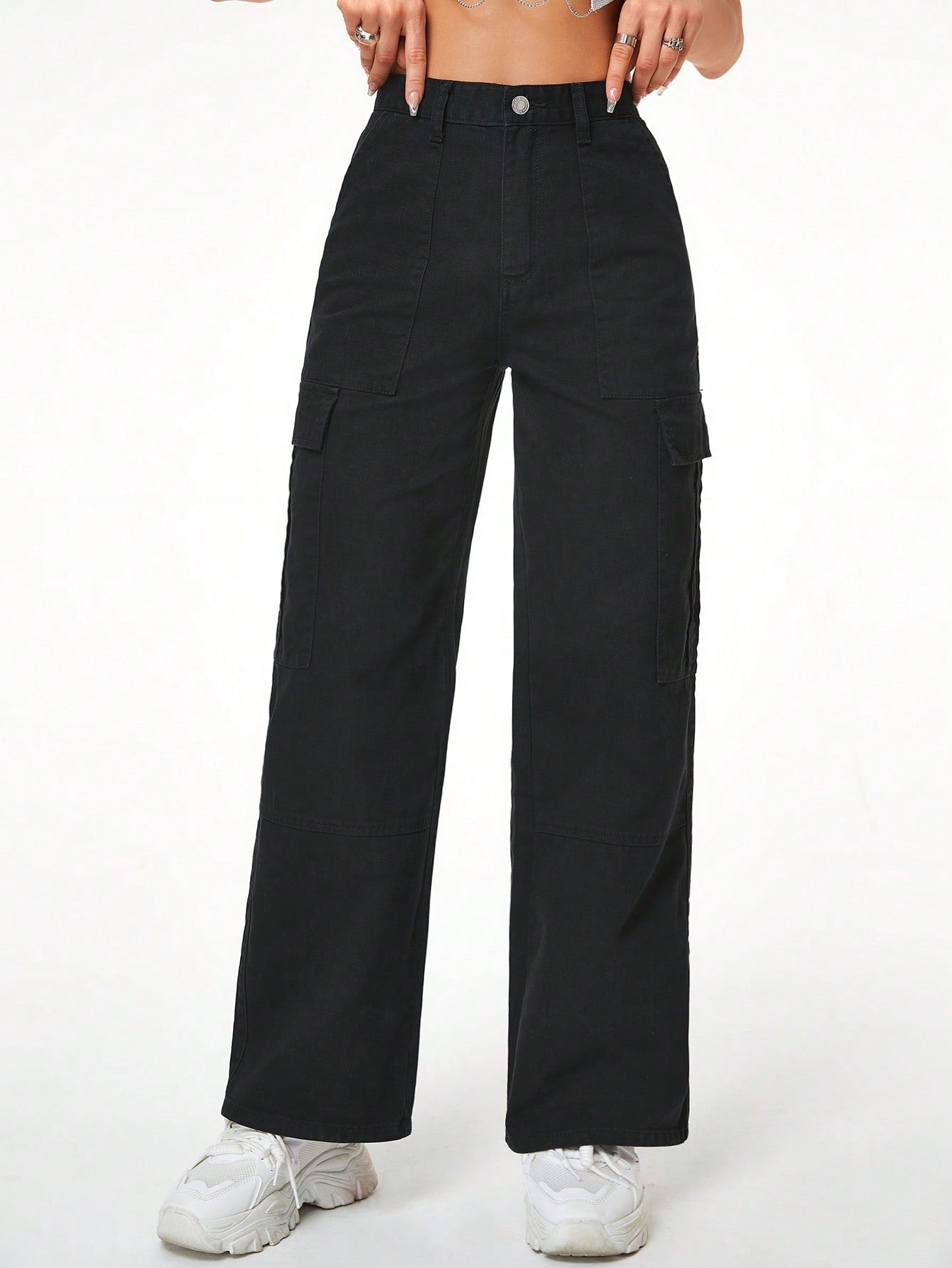 MEELANA Women's 6 Pocket Cargo Jeans