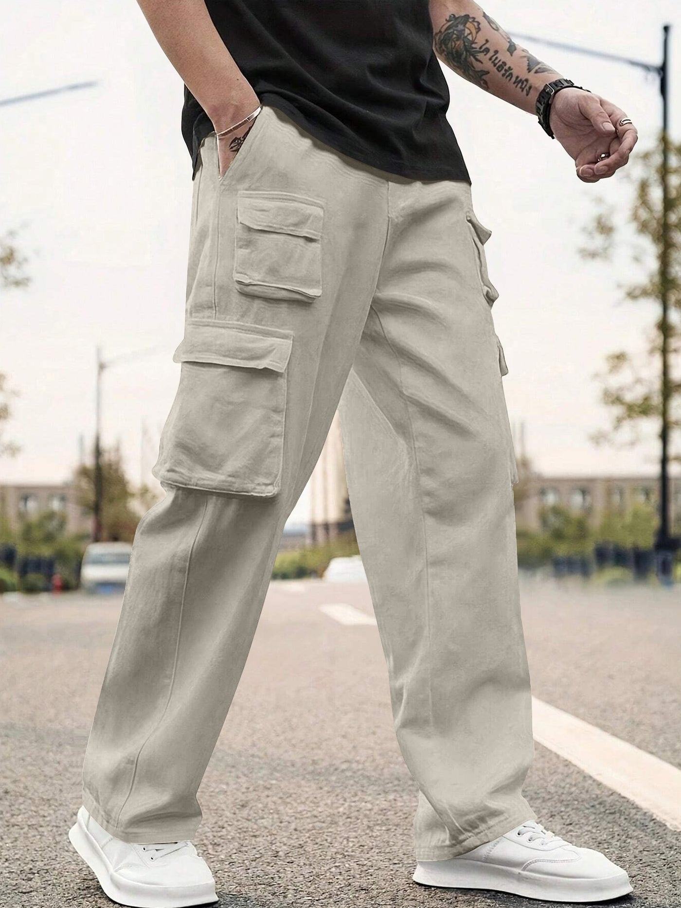 Cargo Cotton Pants.Cargos for Men.Track Pant for Men.Oversize Cargo Trouser.Men's Oversized Cargo Utility Joggers.Multi Poket pent