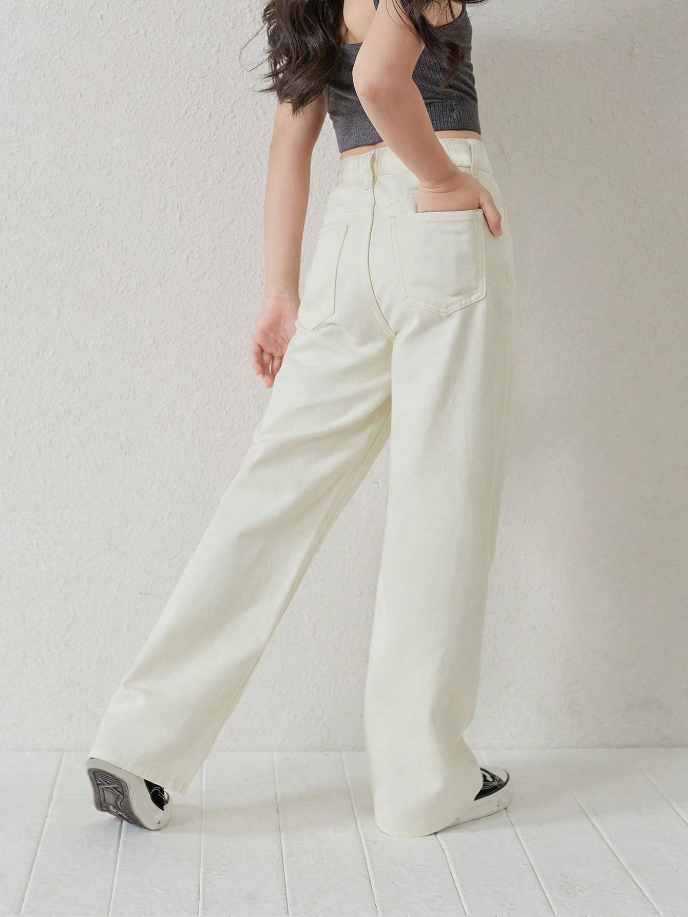 MEELANA Women's Wide Leg Fit High Rise Jeans