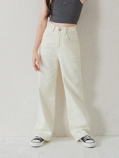 MEELANA Women's Wide Leg Fit High Rise Jeans