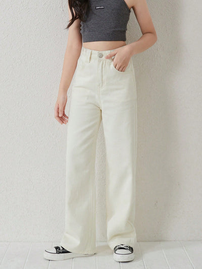 MEELANA Women's Wide Leg Fit High Rise Jeans