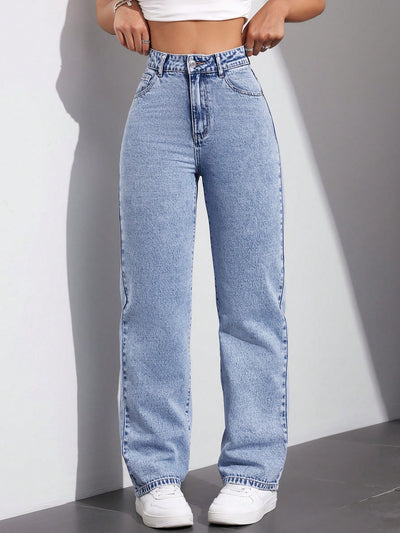 MEELANA Women's Wide Leg Fit High Rise Jeans