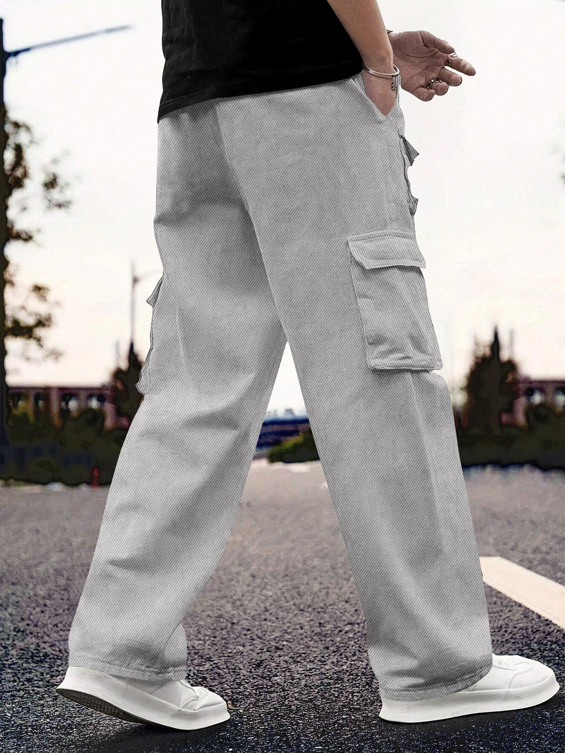 Cargo Cotton for Men.Track Pant for Men.Oversize Cargo Trouser.Men's Oversized Cargo Utility Joggers.Multi Poket pent.Combo Pack Of 2