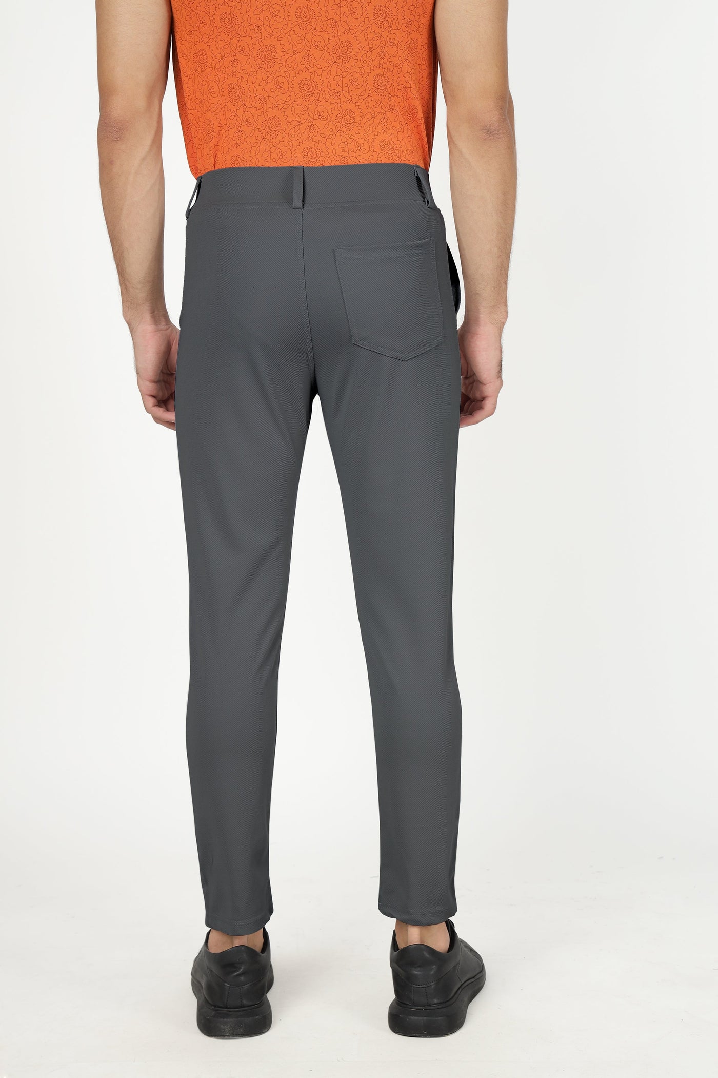 Dark Grey Lycra Stretchable Formal Slim Fit  Trouser Pant