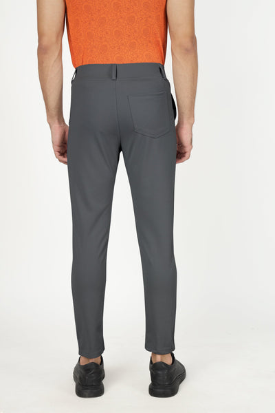 Dark Grey Lycra Stretchable Formal Slim Fit  Trouser Pant