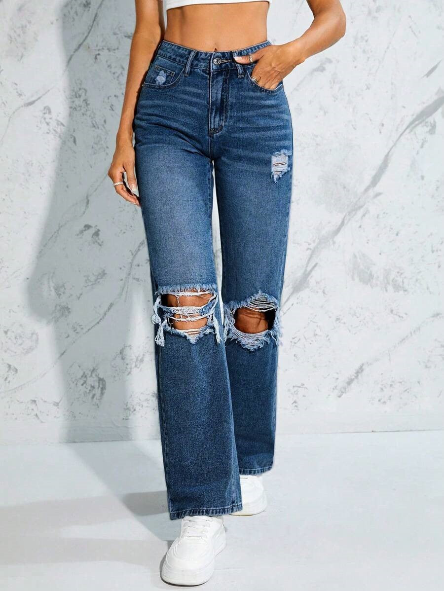 MEELANA 2 Cut Women's Jeans