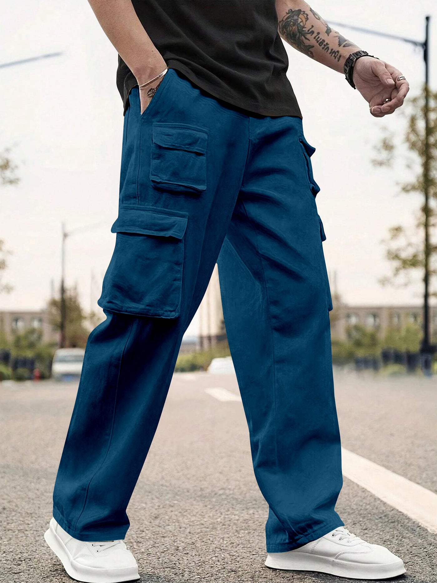 Cargo Cotton Pants.Cargos for Men.Track Pant for Men.Oversize Cargo Trouser.Men's Oversized Cargo Utility Joggers.Multi Poket pent
