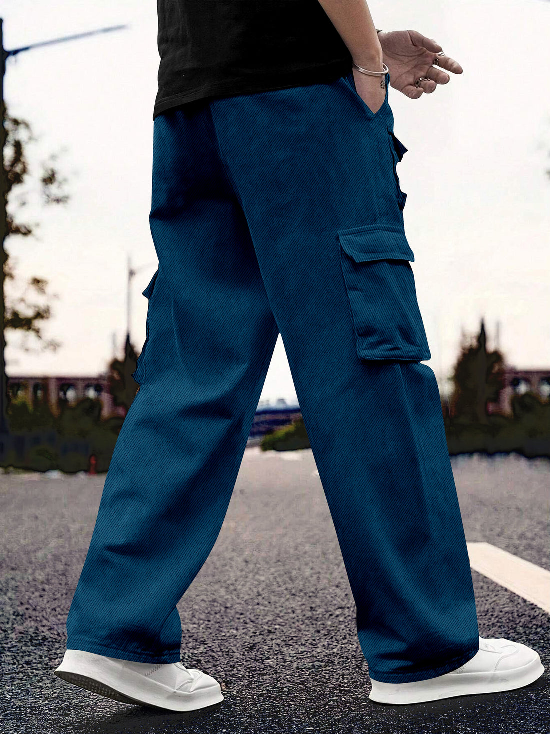 Cargo Cotton for Men.Track Pant for Men.Oversize Cargo Trouser.Men's Oversized Cargo Utility Joggers.Multi Poket pent.Combo Pack Of 2