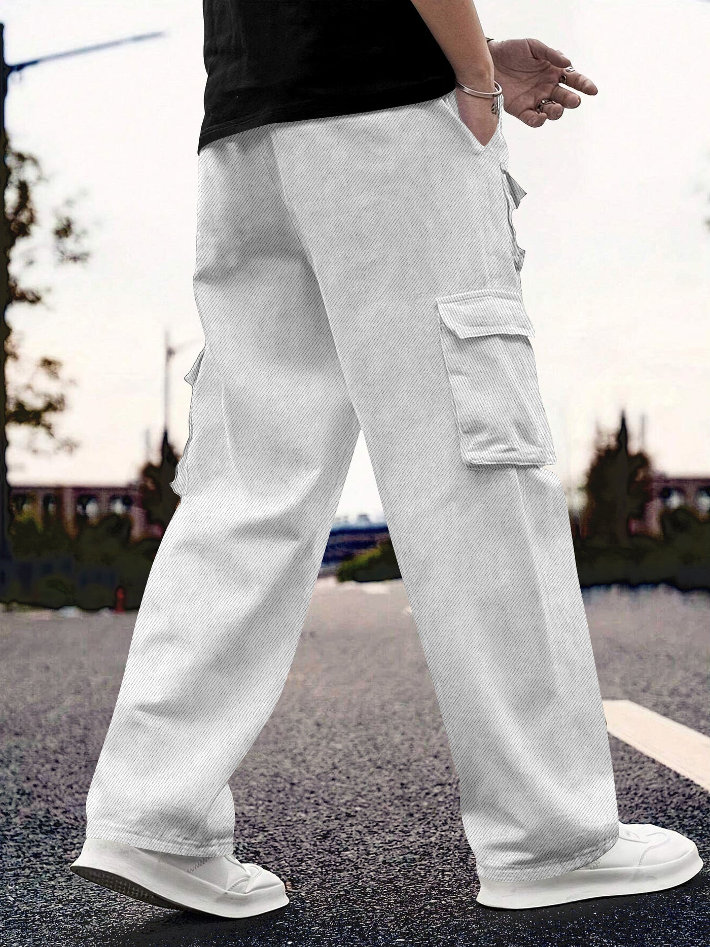 Cargo Cotton for Men.Track Pant for Men.Oversize Cargo Trouser.Men's Oversized Cargo Utility Joggers.Multi Poket pent.Combo Pack Of 2