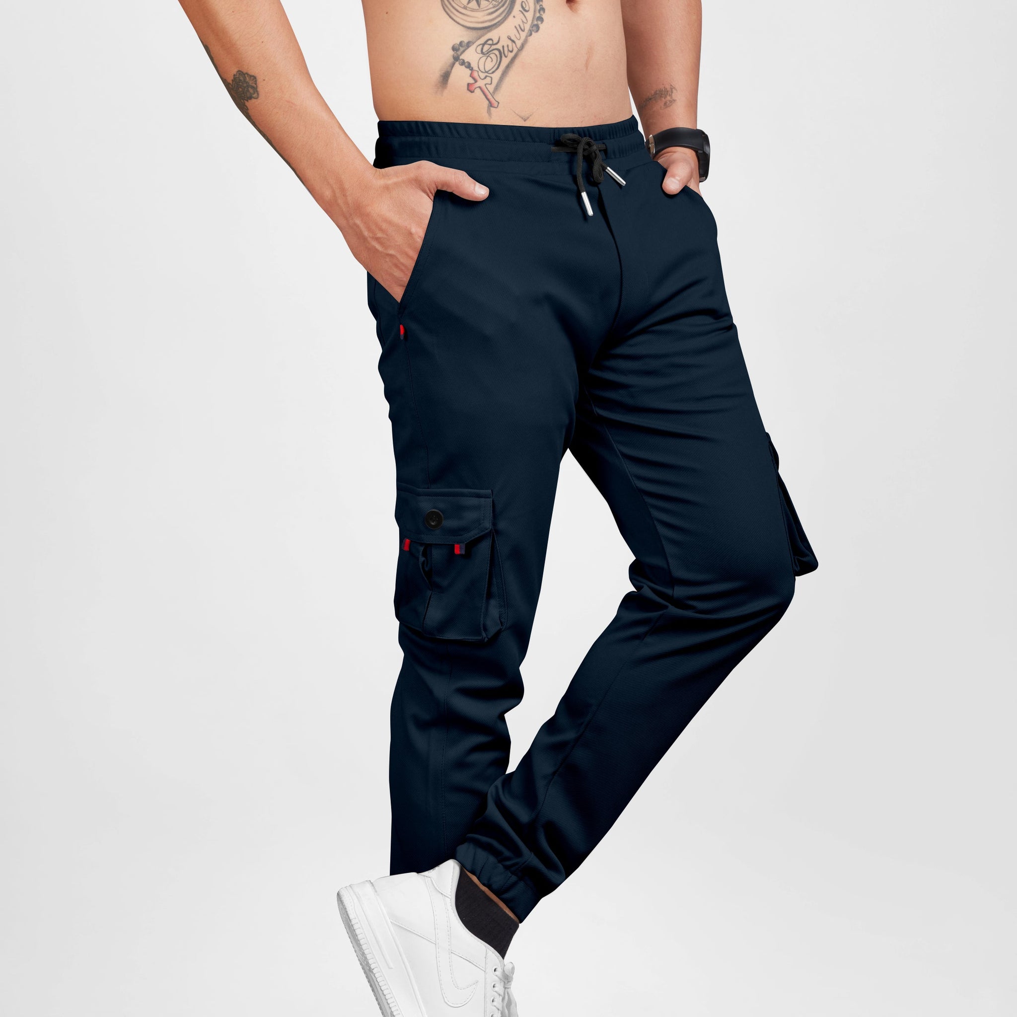 Men Navy Blue Cargo || Men Cargo Pants || Men Cargo Pants Cotton || Cargos for Men || 6 Poket