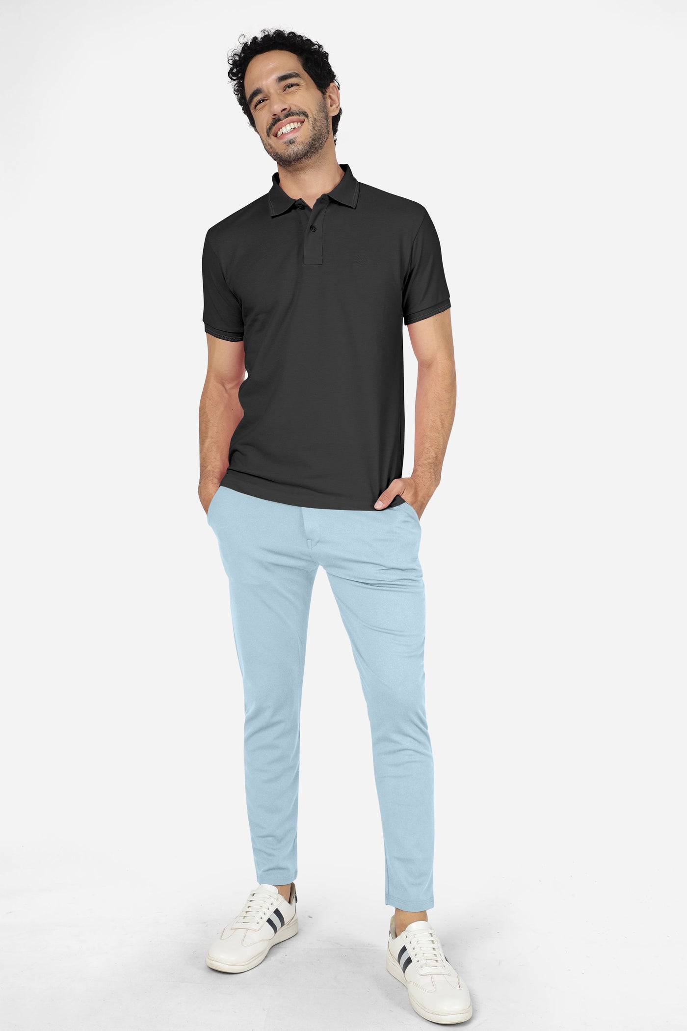 Formal Stretchable Sky Pant with Expandable Waist for Men. Regular Fit, Flat Front, Premium Lycra Fabric Pants for Office, Party and Casual Wear