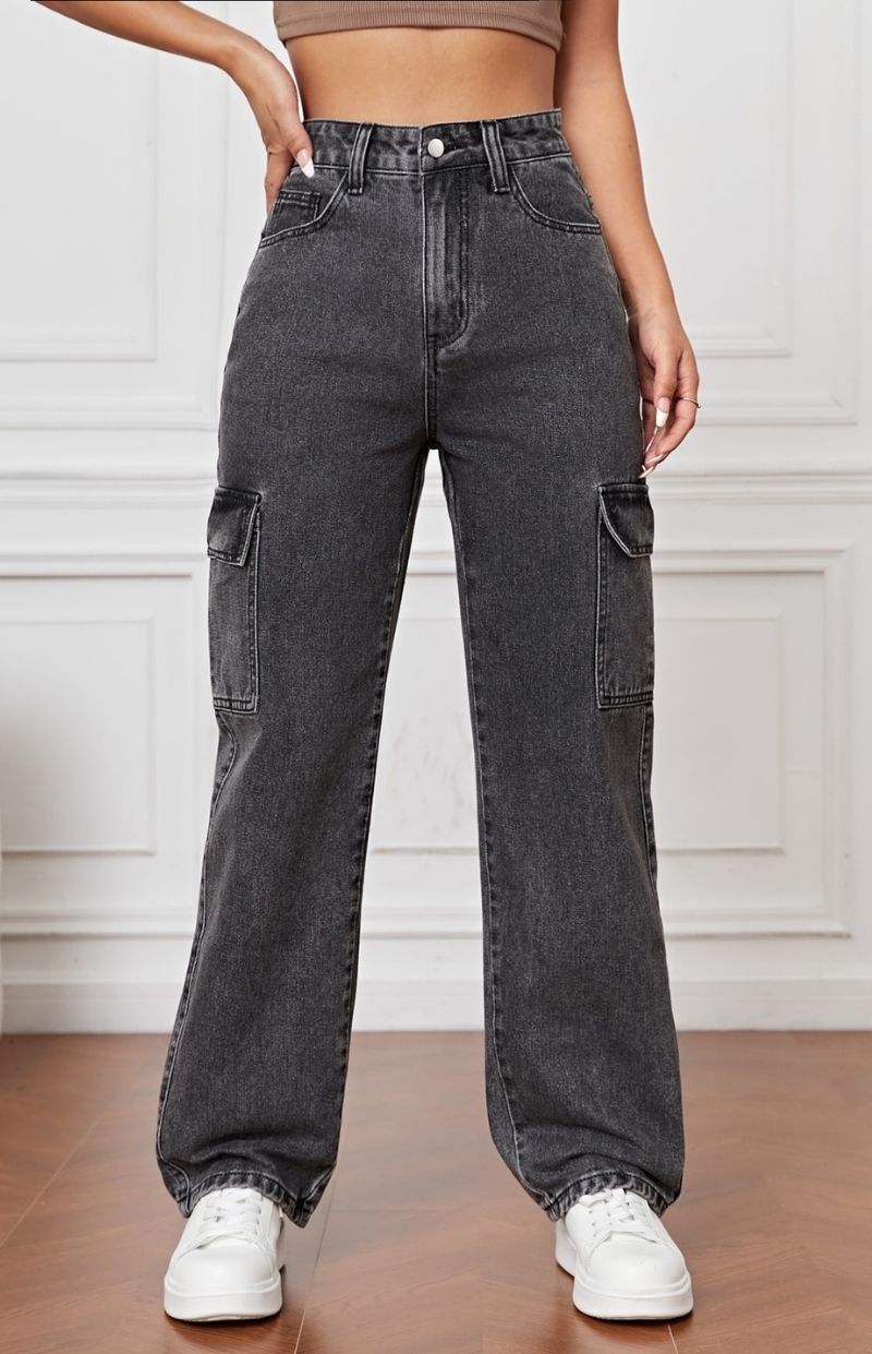 MEELANA Women's 6 Pocket Cargo Jeans