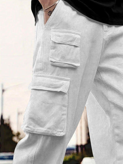 Cargo Cotton for Men.Track Pant for Men.Oversize Cargo Trouser.Men's Oversized Cargo Utility Joggers.Multi Poket pent.Combo Pack Of 2