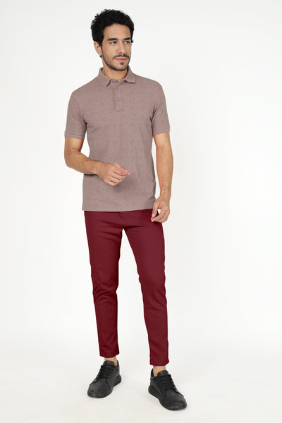Combo Pack Of 2 Maroon And Dark Grey Lycra Stretchable Formal Stylish Slim Fit Trousers.