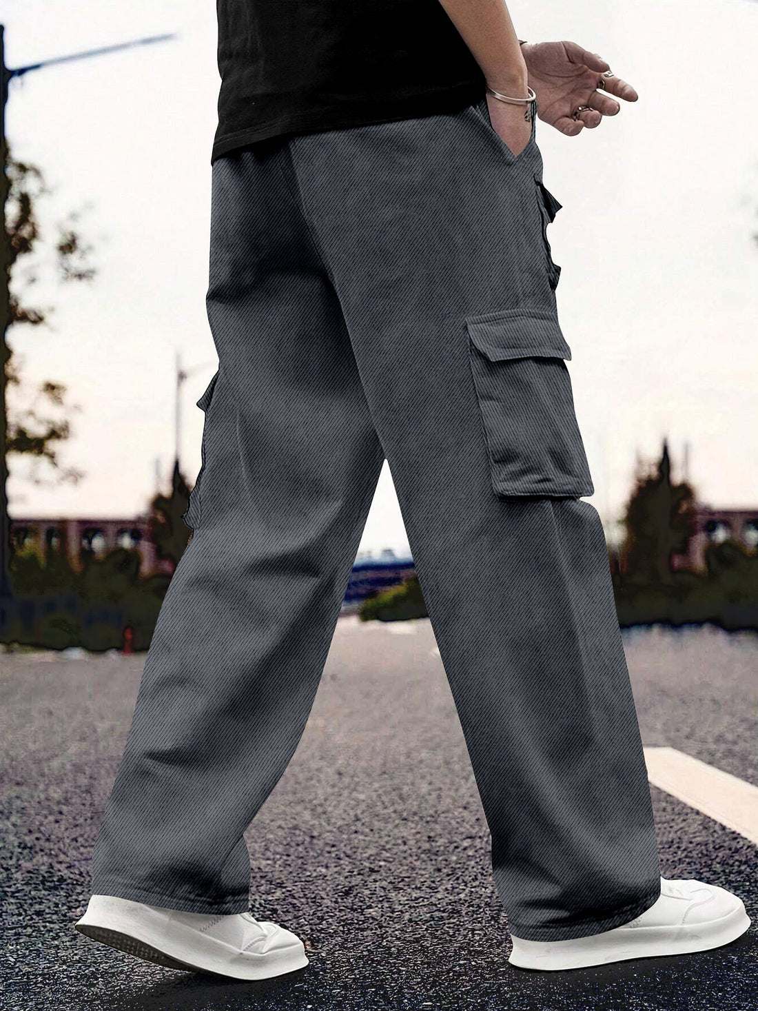 Cargo Cotton for Men.Track Pant for Men.Oversize Cargo Trouser.Men's Oversized Cargo Utility Joggers.Multi Poket pent.Combo Pack Of 2