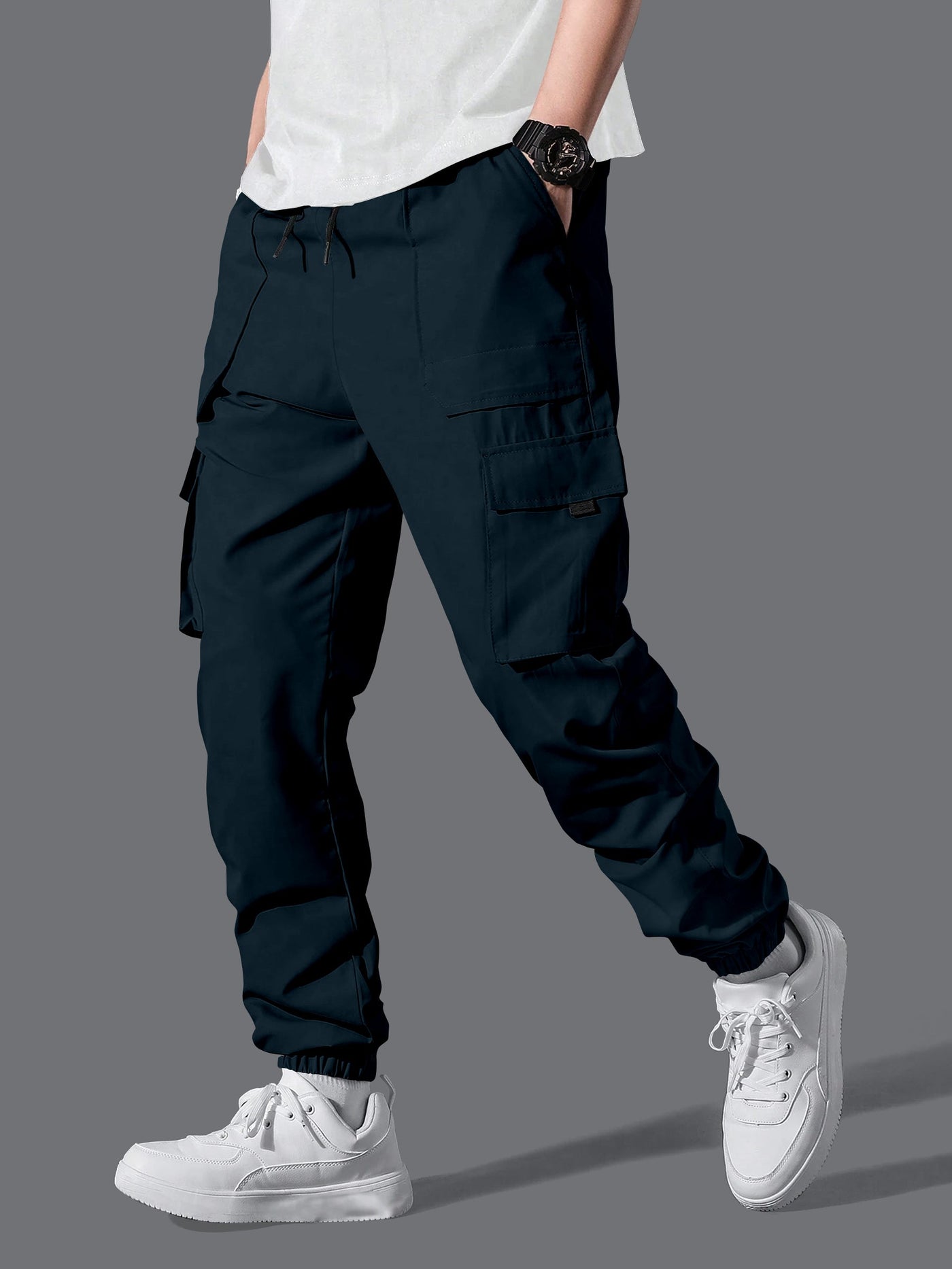 Professional Men's Cargo Pants.Classic Men's Cargo Pants with Multi-Pocket Design.Modern Fit Men's Trousers.Lightweight Men's Joggers.