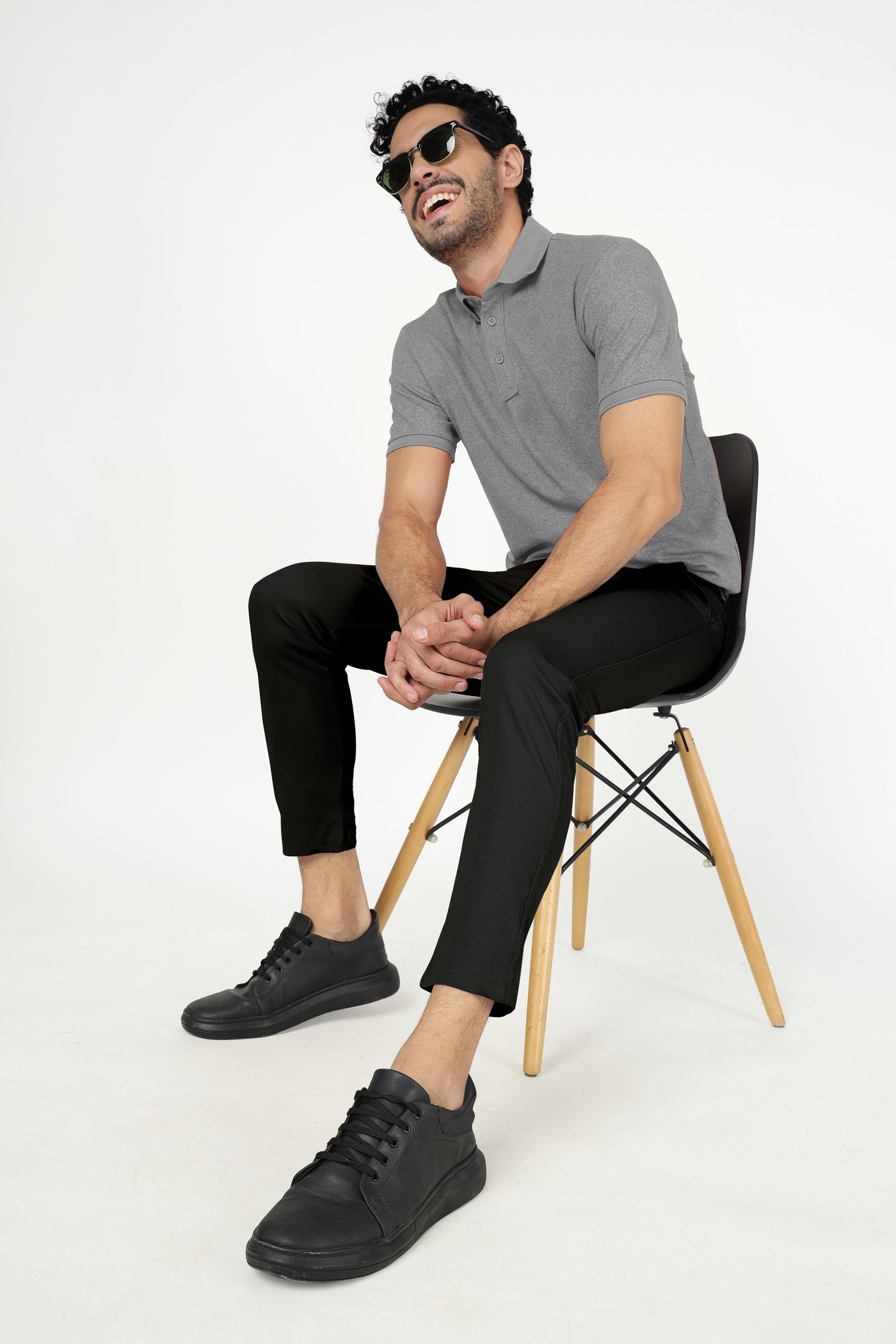Black Lycra Stretchable Formal Slim Fit  Trouser Pant