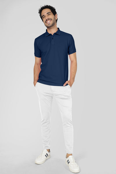 Formal Stretchable White Pant with Expandable Waist for Men. Regular Fit, Flat Front, Premium Lycra Fabric Pants for Office, Party and Casual Wear