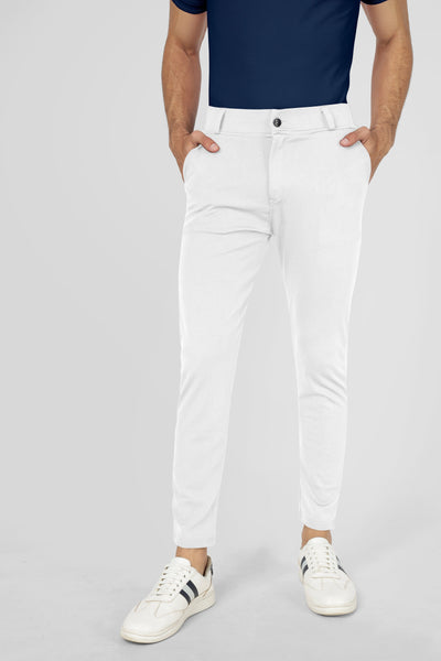 Formal Stretchable Black Pant with Expandable Waist for Men. Regular Fit, Flat Front, Premium Lycra Fabric Pants for Office, Party and Casual Wear