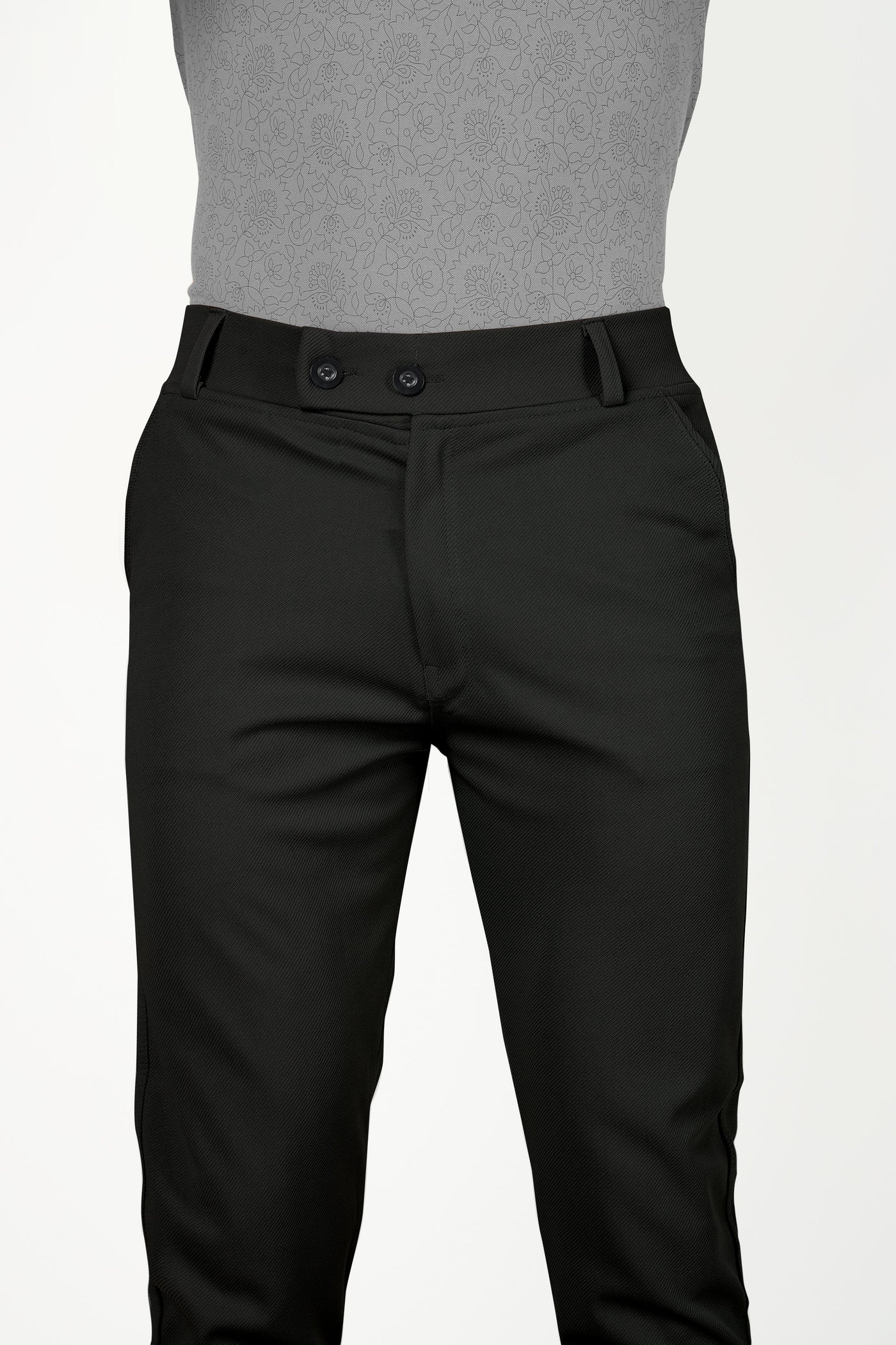 Black Lycra Stretchable Formal Slim Fit  Trouser Pant
