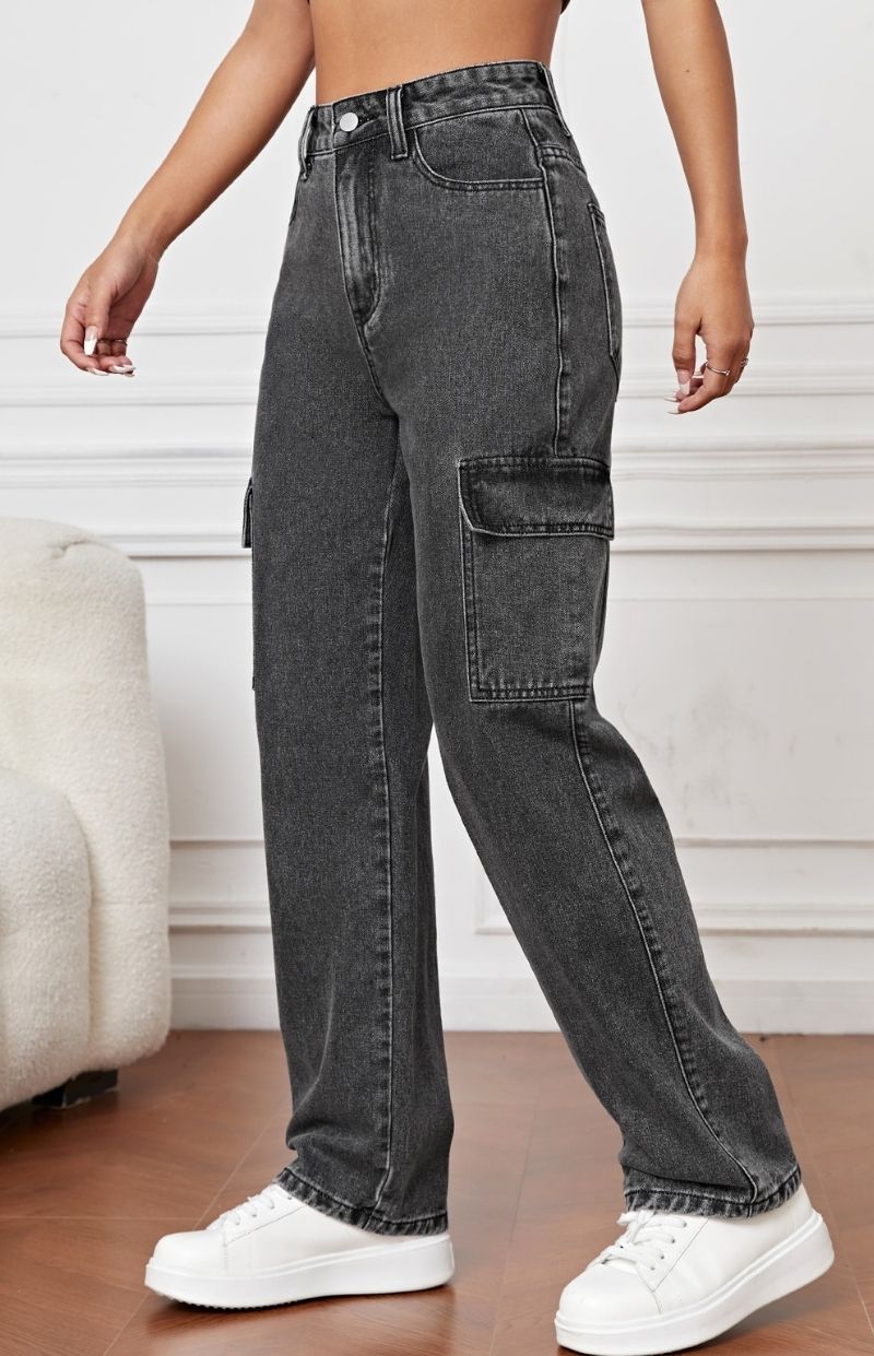 MEELANA Women's 6 Pocket Cargo Jeans