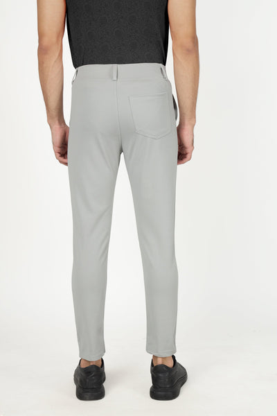 Combo Pack Of 2 Light Grey And Dark Grey Lycra Stretchable Formal Stylish Slim Fit Trousers.