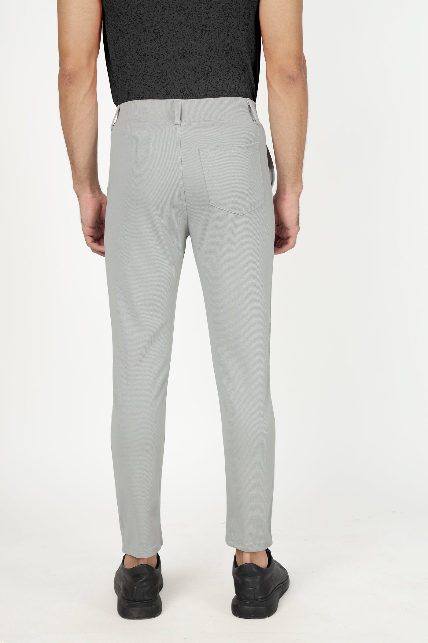 Combo Pack Of 2 Light Grey And Blue Lycra Stretchable Formal Stylish Slim Fit Trousers.