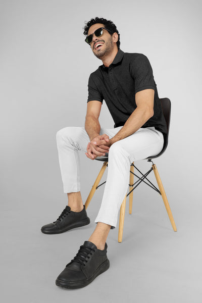 Combo Pack Of 2 White And Teal Blue Lycra Stretchable Formal Stylish Slim Fit Trousers.