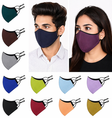 Unisex Cotton Cloth Mask Pack Of 12