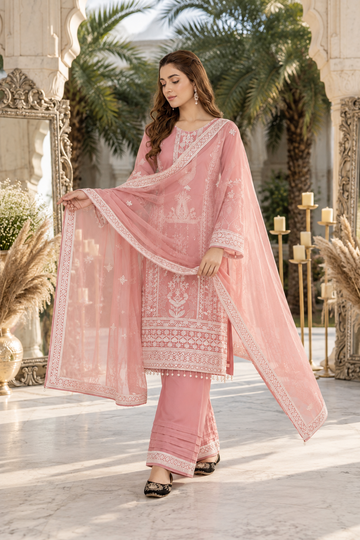 EMBROIDERY CHINE SEQUENCE WORK 3 PIS SUIT SET
